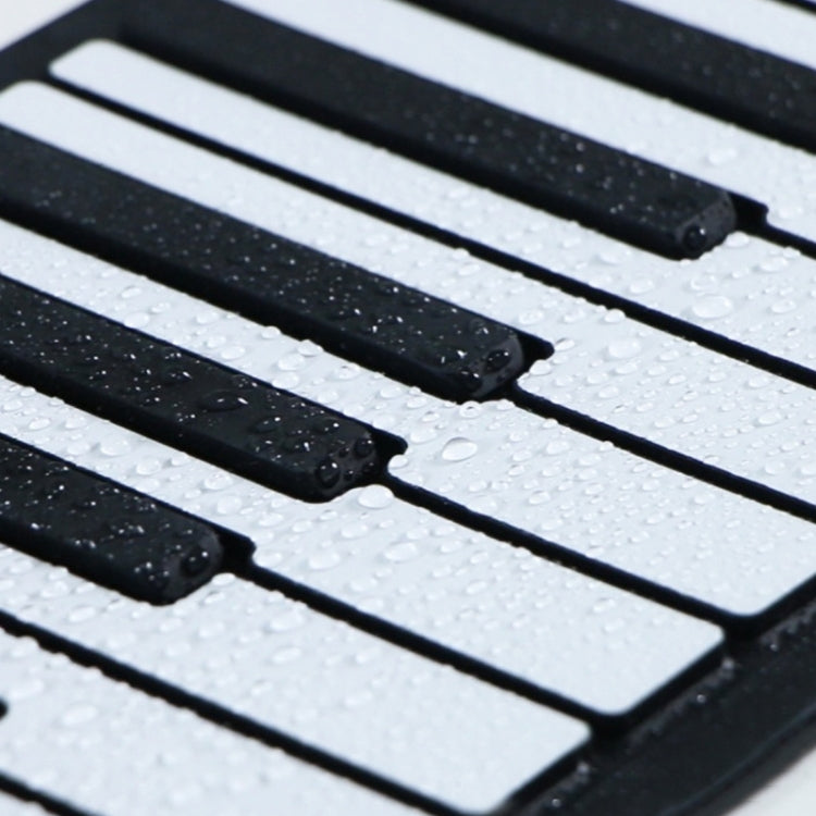 MIDI88 88-Key Hand-Rolled Foldable Piano Professional MIDI Soft Keyboard Simulated Practice Carry-On Folding Electronic Piano(Black English)