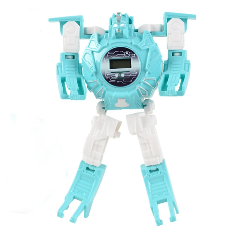 3 PCS Children Electronic Watch Cartoon Deformation Robot Toy Watch(Blue)