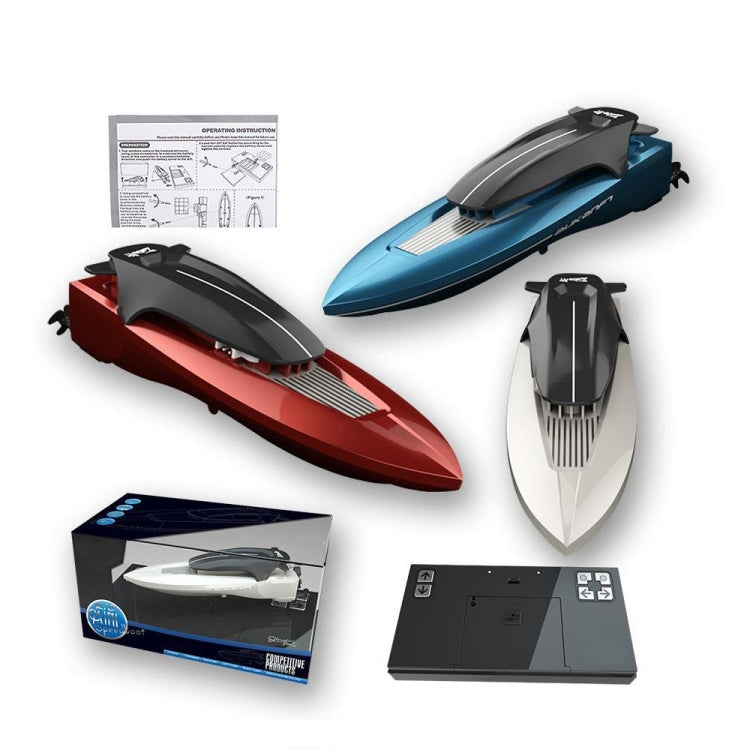 Children Mini Wireless Electric Speedboat Model Boat Simulation Remote Control Toy Boat(Blue)