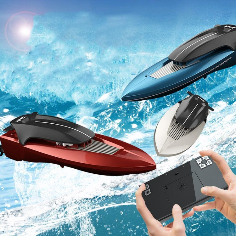 Children Mini Wireless Electric Speedboat Model Boat Simulation Remote Control Toy Boat(Blue)