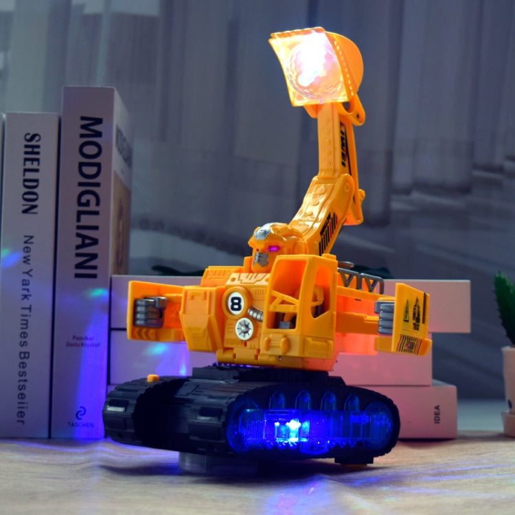 Children Light And Music Simulation Electric Excavator Car Toy, Style: Engineering Vehicle