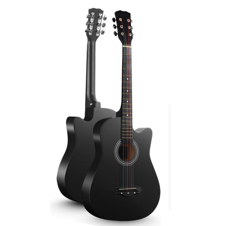 Folk Acoustic Guitar Beginner Training And Teaching Stringed Instruments, Colour: 41 Inch (Black)