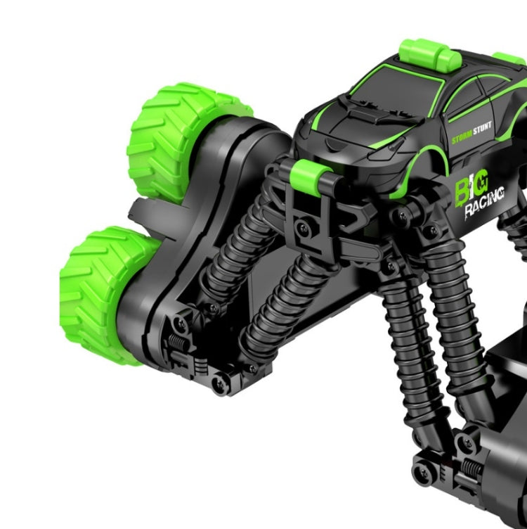 Remote Control Off-Road Tumbling Stunt Car Climbing Telescopic Deformation Toy Remote Control Car(Black Green)
