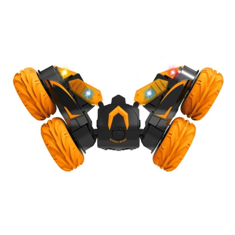 Double-Sided 360-Degree Lighting Stunt Car Climbing And Rolling Remote Control Off-Road Vehicle(Black Orange)