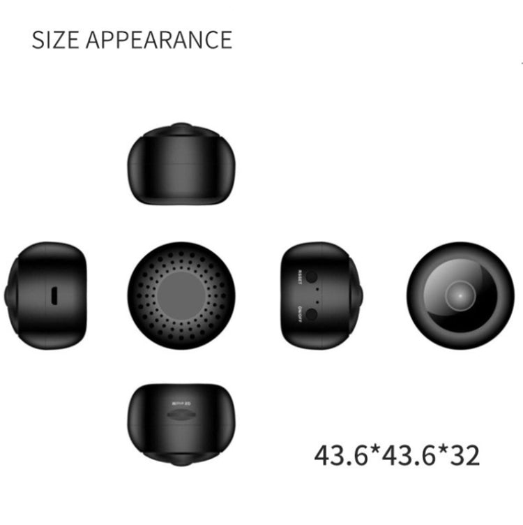 A12 Mini 1080P 5GHz Wireless WiFi Security Camera Night Vision Remote Home Small Surveillance Camera(Matte Black)
