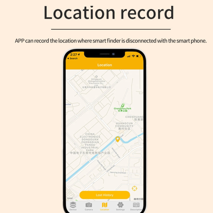 HYC-S9 2 PCS Round Bluetooth Object Finder Mobile Phone Tracking Locator Anti-Lost Two-Way Alarm(Red)