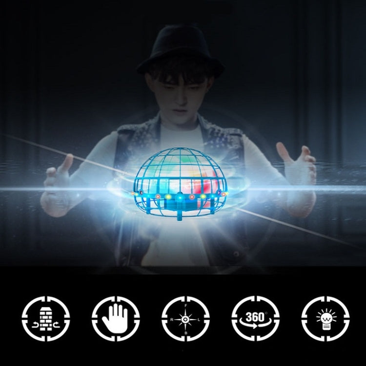 Remote Stunt Suspended Ball Induction Four-Axis Aircraft Toy For Children(Blue)