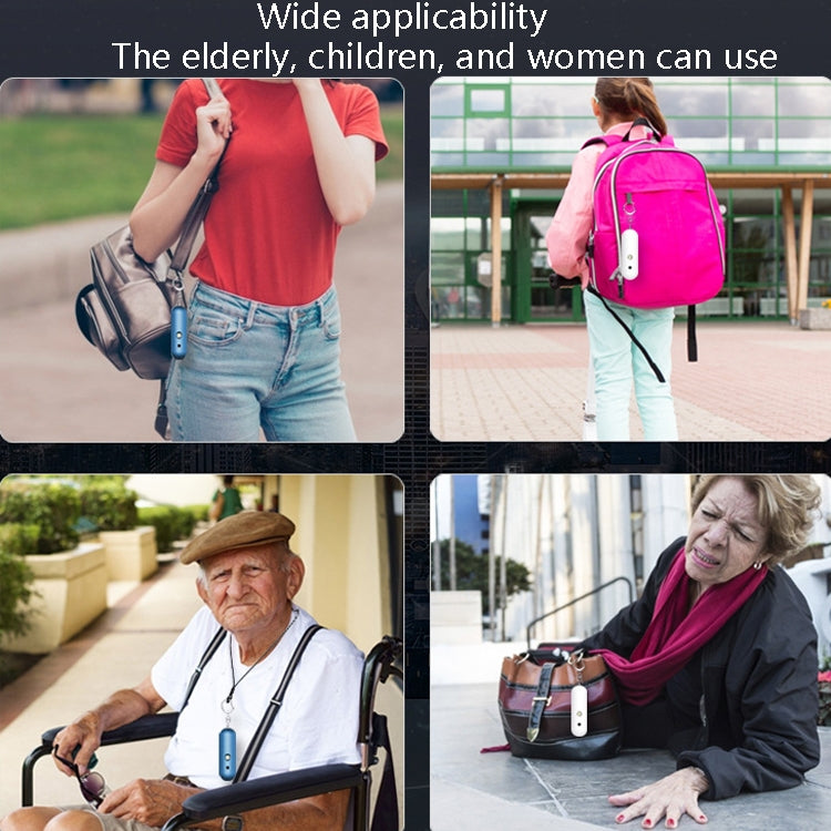 AF-2001 130dB Personal Alarm IP56 Waterproof Keychain Double Speaker High Scorpion Anti-Wolf Alarm(White)