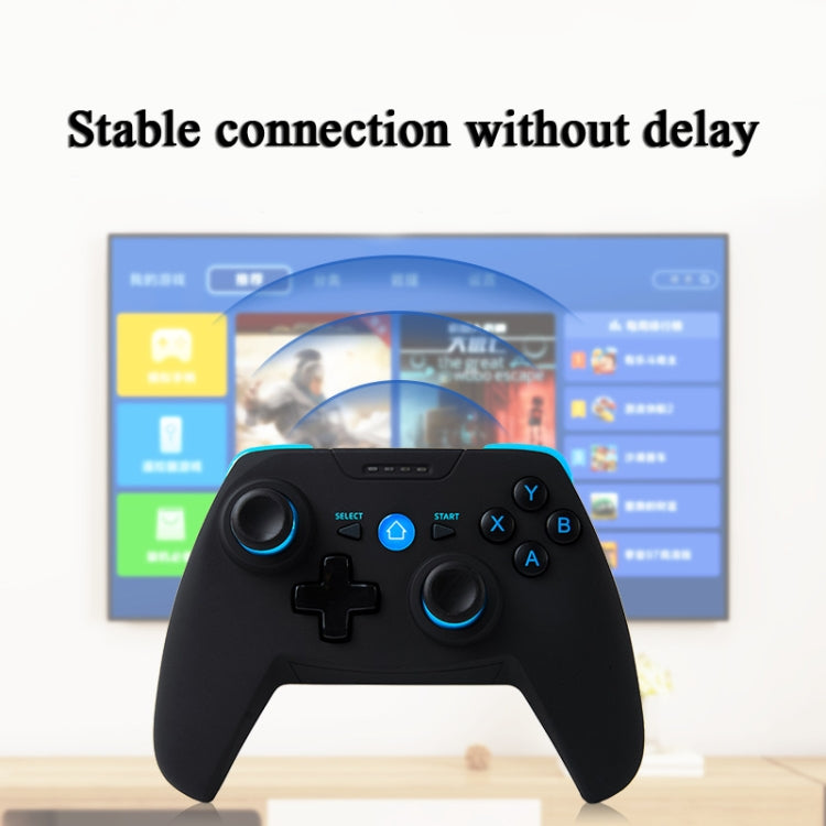 CX-X1  2.4GHz + Bluetooth 4.0 Wireless Game Controller Handle For Android / iOS / PC / PS3 Handle + Bracket+ Receiver (Blue)