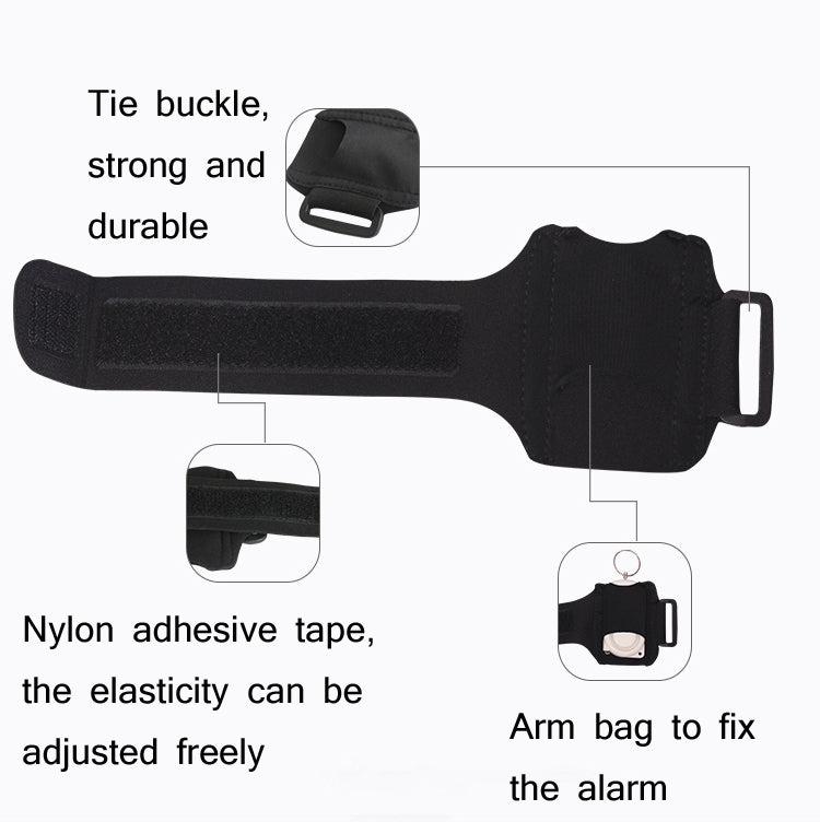 PLAPIE YY-705 120dB Outdoor Sports Runner Personal Alarm(Black+Conventional Wristband)