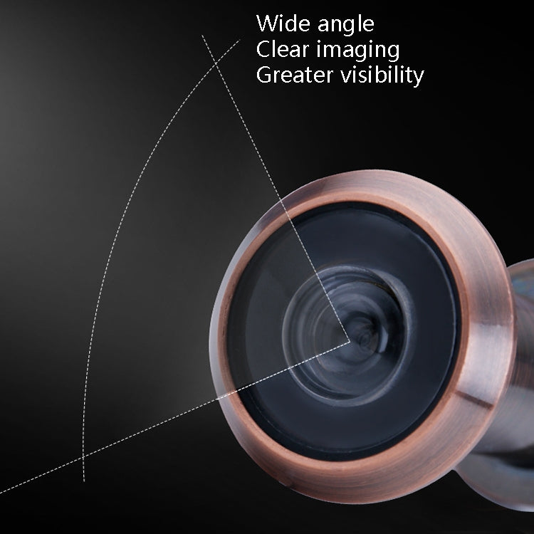 2 PCS Security Door Cat Eye HD Glass Lens 200 Degrees Wide-Angle Anti-Tiny Hotel Door Eye, Specification: 16mm Silver