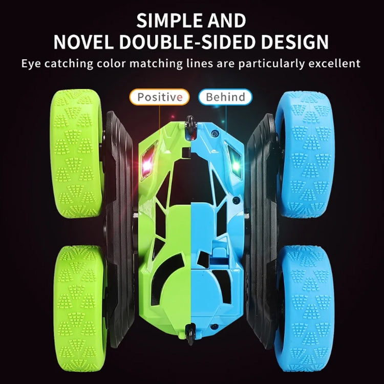 2.4G Remote Control Drift Roll Double-sided Stunt Car With Lights(Blue)