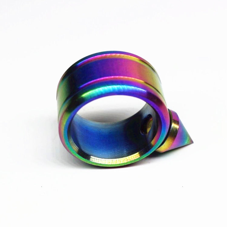 2 PCS Stainless Steel Self-Defense Ring Outdoor EDC Personal Protection Tool(Colorful Ring)
