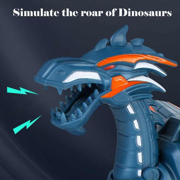 Electric Mechanical Dinosaur Toy Simulation Animal Toy Multifunctional Sound And Light Toy, Style: No Spray-Green
