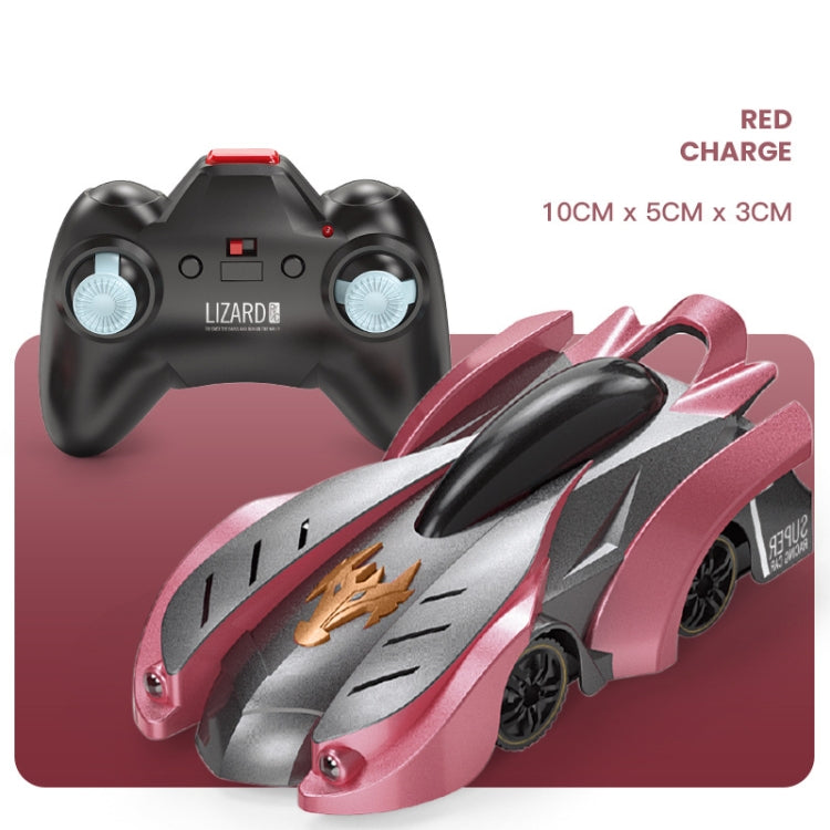 Remote Control Wall Climbing Car Mini Electric Remote Control Car Children Toy(Red Charge Handle RC Edition)