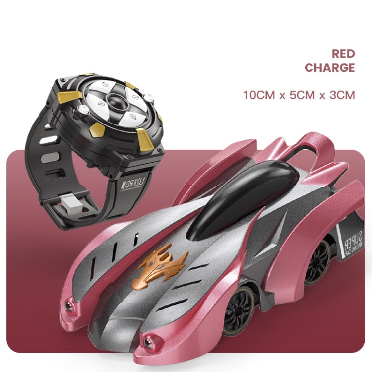 Remote Control Wall Climbing Car Mini Electric Remote Control Car Children Toy(Red Charge Watch RC Edition)