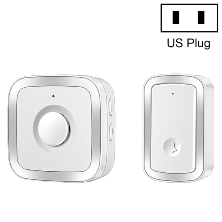 CACAZI A58 1 For 1 Smart Wireless Doorbell without Battery, Plug:US Plug(Silver)