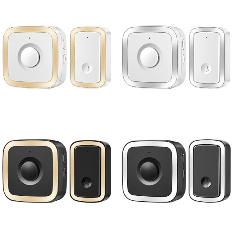 CACAZI A58 1 For 1 Smart Wireless Doorbell without Battery, Plug:UK Plug(Gold)