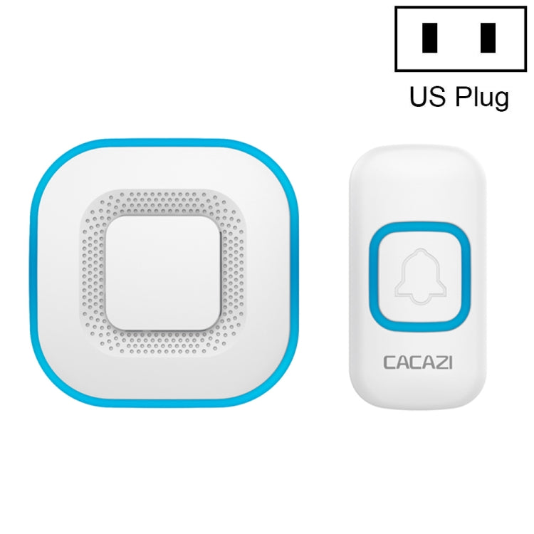 CACAZI V028F Wireless Music Doorbell without Battery, Plug:US Plug(White)