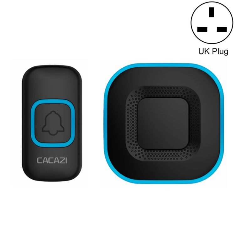 CACAZI V028F Wireless Music Doorbell without Battery, Plug:UK Plug(Black)