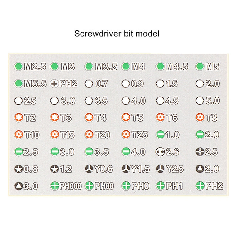 Obadun 9802B 52 in 1 Aluminum Alloy Handle Hardware Tool Screwdriver Set Home Precision Screwdriver Mobile Phone Disassembly Tool(Yellow Box)