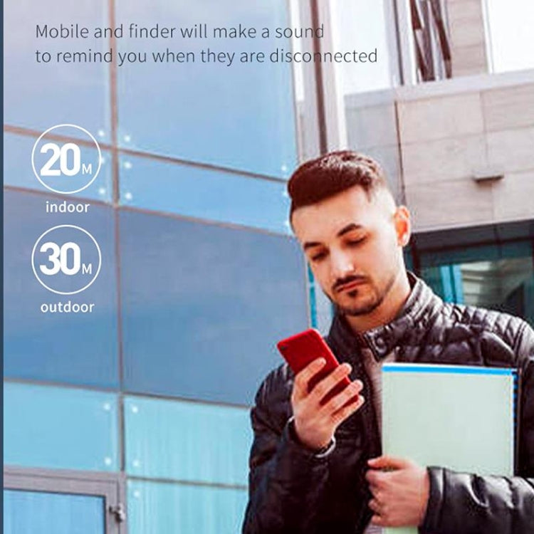 2 PCS S8 Round Bluetooth Anti-Lost Device Key Luggage Tracking Device Two-Way Alarm(Blue)