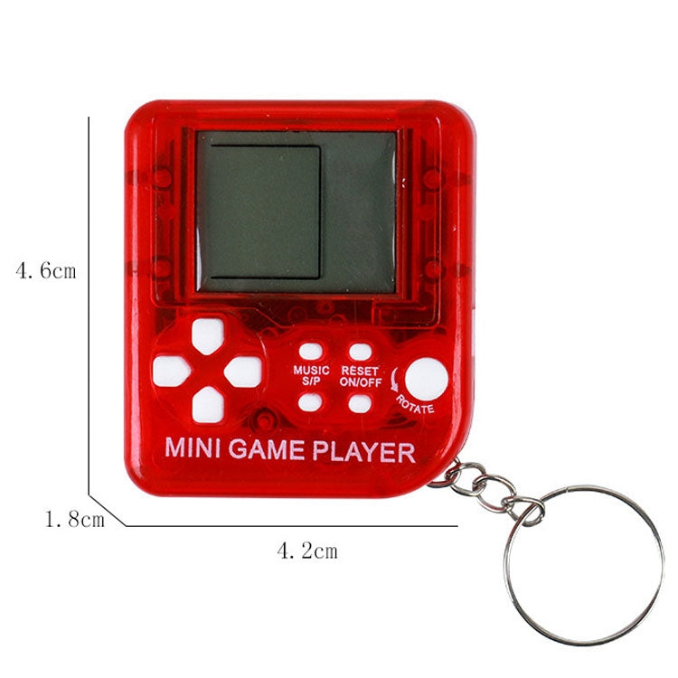 4 PCS Handheld Mini Game Console Toy Classic Brick Game Console with Keychain(Random Color)