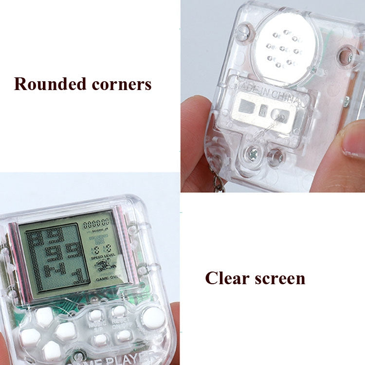 4 PCS Handheld Mini Game Console Toy Classic Brick Game Console with Keychain(Random Color)