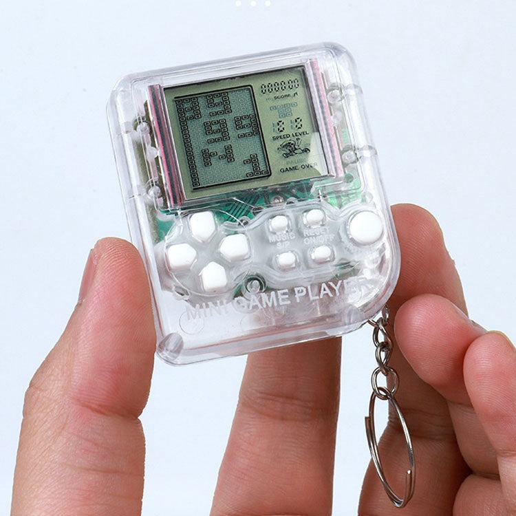 4 PCS Handheld Mini Game Console Toy Classic Brick Game Console with Keychain(Random Color)