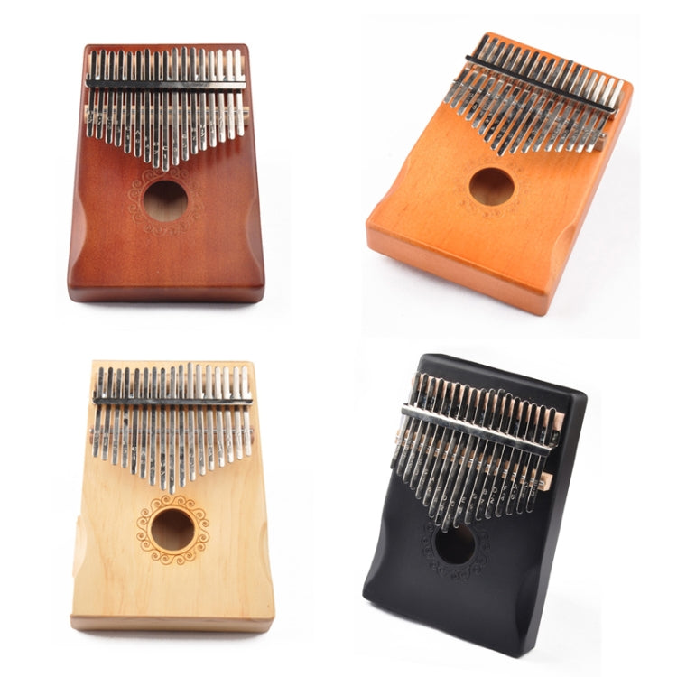 17-Tone Thumb Piano Kalimba Beginners Introduction Finger Piano, Colour: Brown