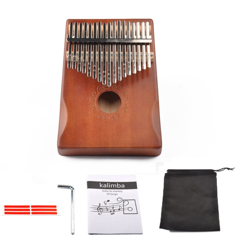 17-Tone Thumb Piano Kalimba Beginners Introduction Finger Piano, Colour: Brown Kit