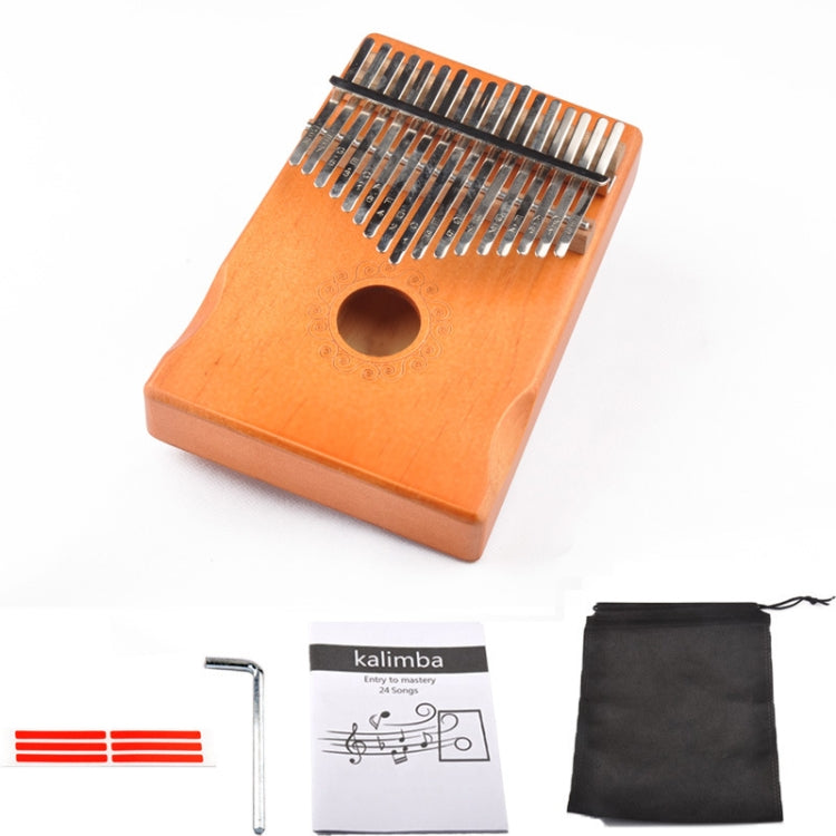 17-Tone Thumb Piano Kalimba Beginners Introduction Finger Piano, Colour: Yellow Kit