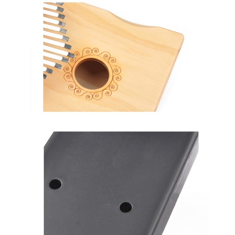17-Tone Thumb Piano Kalimba Beginners Introduction Finger Piano, Colour: Black