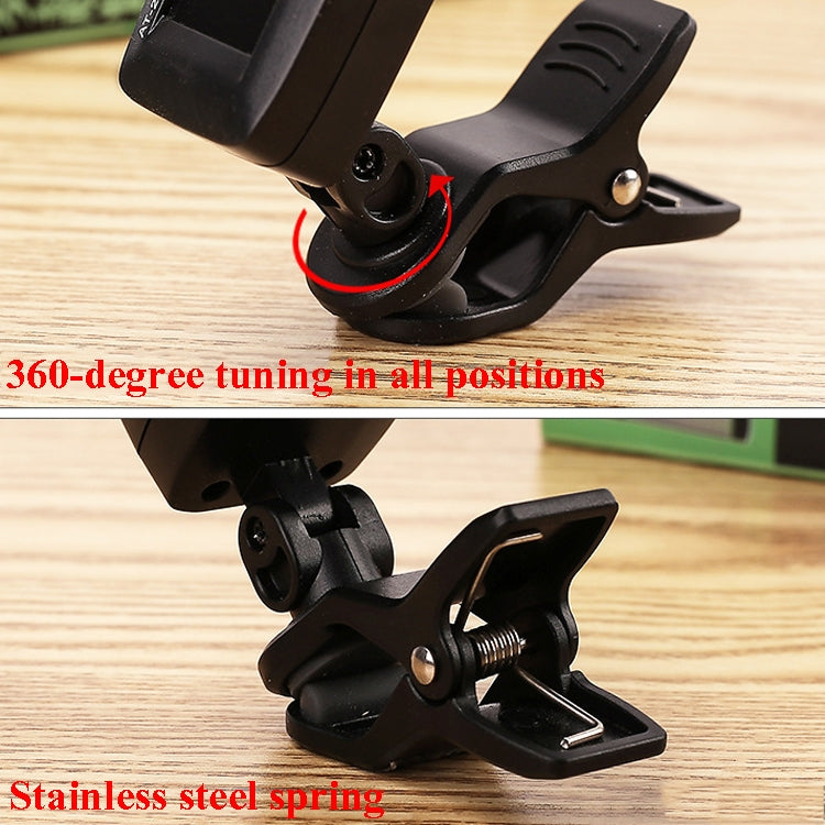 AROMA Guitar Tuner Ukulele Violin Bass Multi-Function Electronic Tuner, Colour:  AT-01A