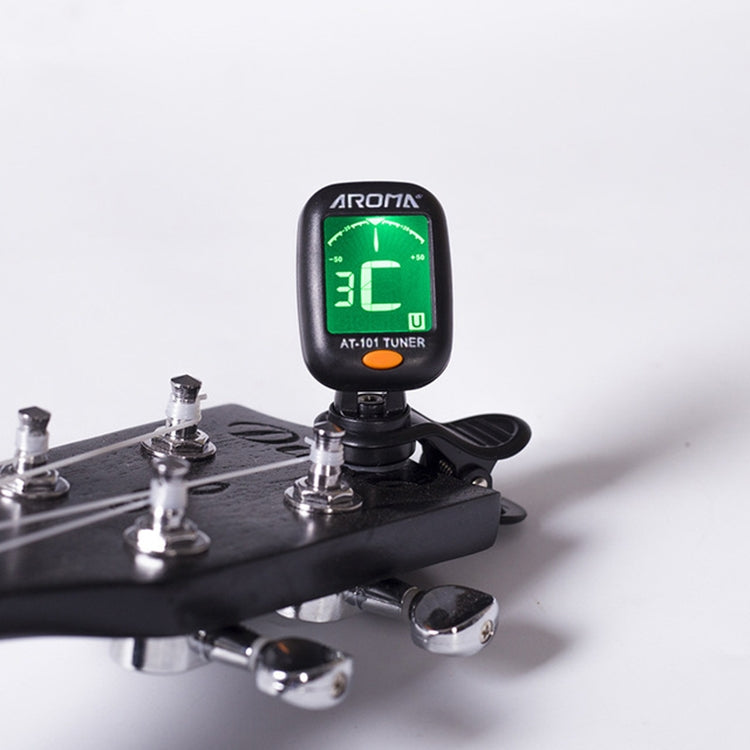 AROMA Guitar Tuner Ukulele Violin Bass Multi-Function Electronic Tuner, Colour:  AT-200D