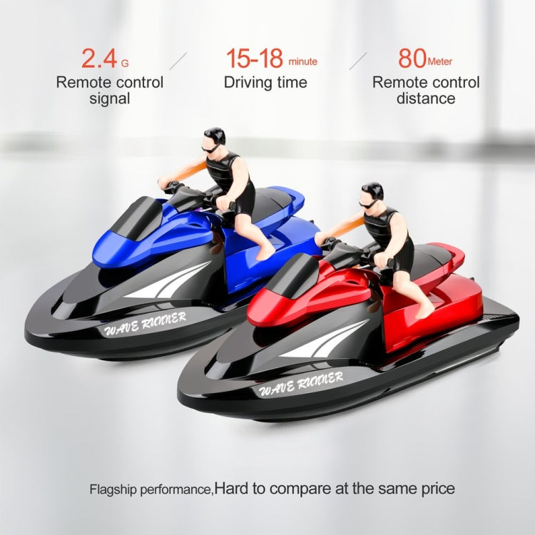 809  2.4G Remote Control Motor Speed Boat High Speed Electric Yacht Model Children Water Toys, Specification Single Battery (Blue)