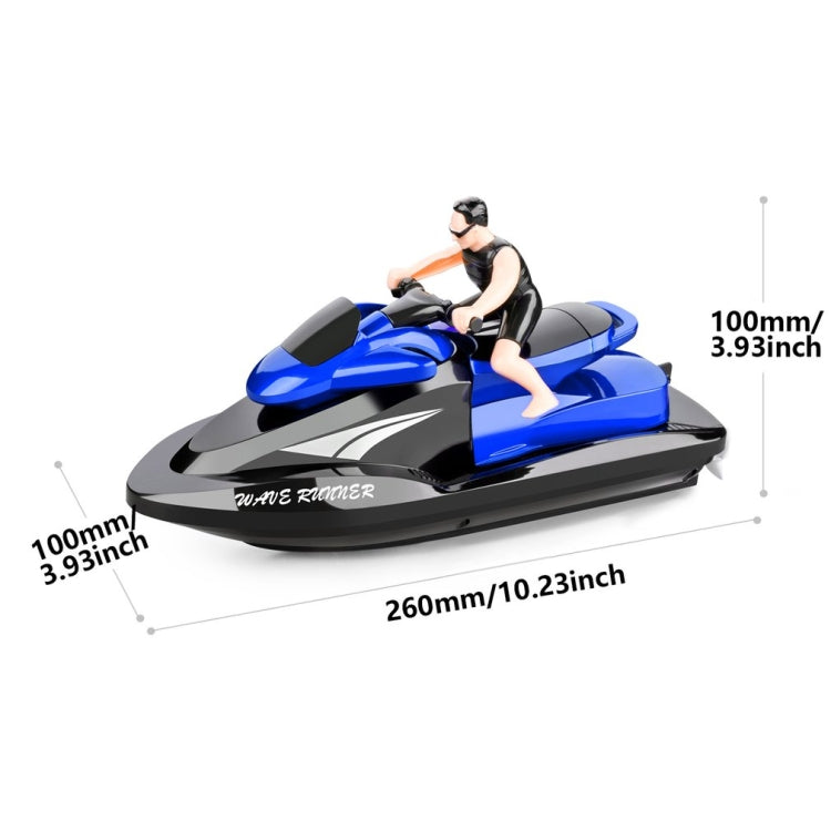 809  2.4G Remote Control Motor Speed Boat High Speed Electric Yacht Model Children Water Toys, Specification Single Battery (Blue)