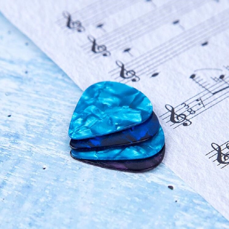 100 PCS Guitar Universal ABS Celluloid Pick Shrapnel Color Random Delivery(Celluloid 0.71mm)