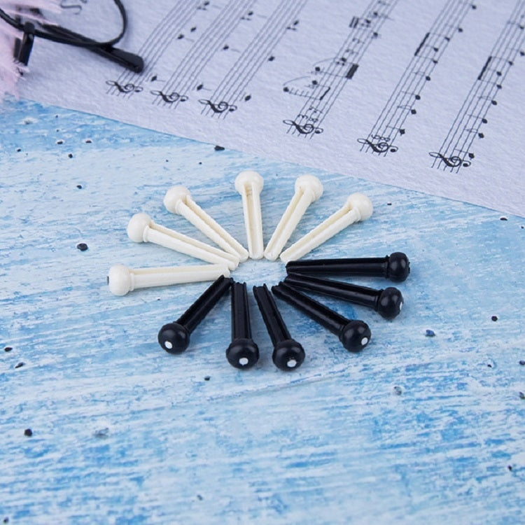 100 PCS Plastic Conical Cone String Nail for Guitar(White)