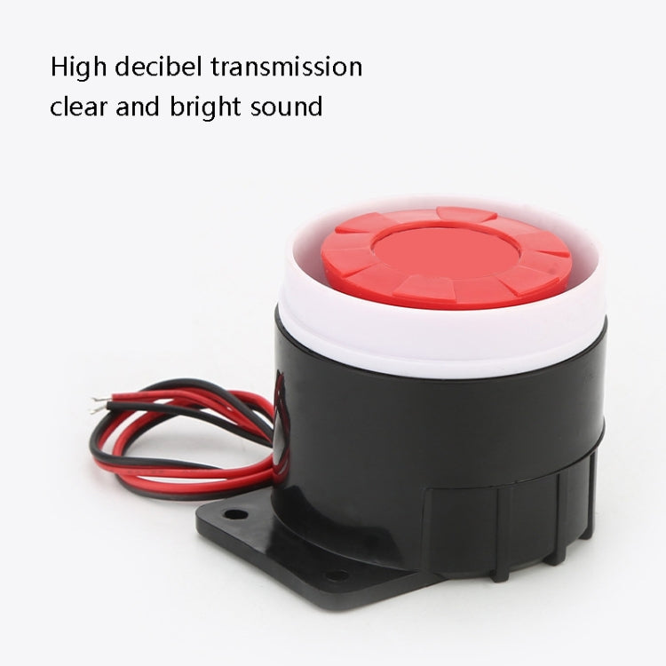 BJ-1K High-Decibel Active Buzzer Dual Audio Electronic Siren Alarm Wall-Mounted Anti-Theft Buzzer, Voltage: 24V(Red White Black)
