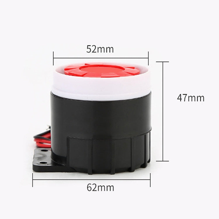 BJ-1K High-Decibel Active Buzzer Dual Audio Electronic Siren Alarm Wall-Mounted Anti-Theft Buzzer, Voltage: 220V(Red White Black)