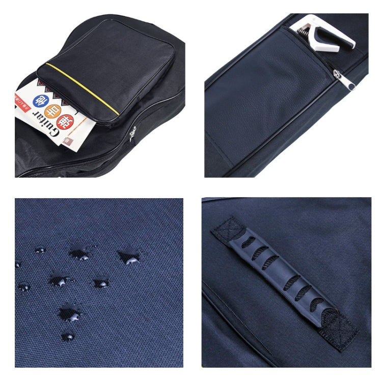 40/41 inch Guitar Oxford Cloth Cotton Padded Backpack(Black)