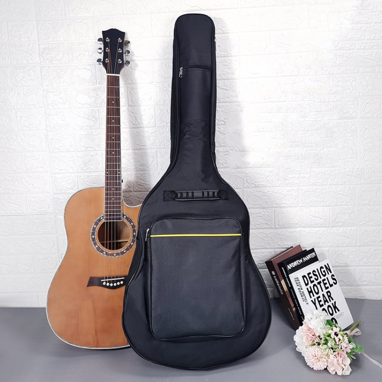 40/41 inch Guitar Oxford Cloth Cotton Padded Backpack(Black)