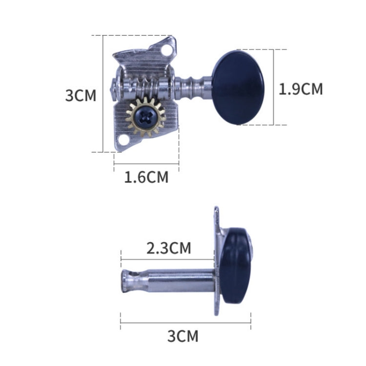 16 PCS/Set Metal Ukulele Open Type Single Link Tuning Set