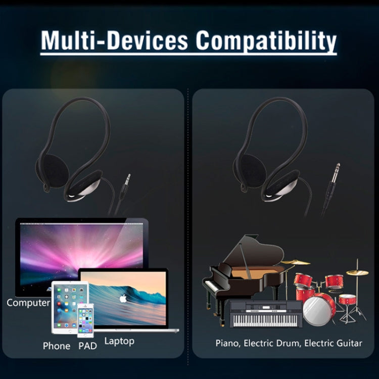 Soyto SY720 Student Equipped Wired Headset for Electronic Piano Drum Guitar 6.5mm