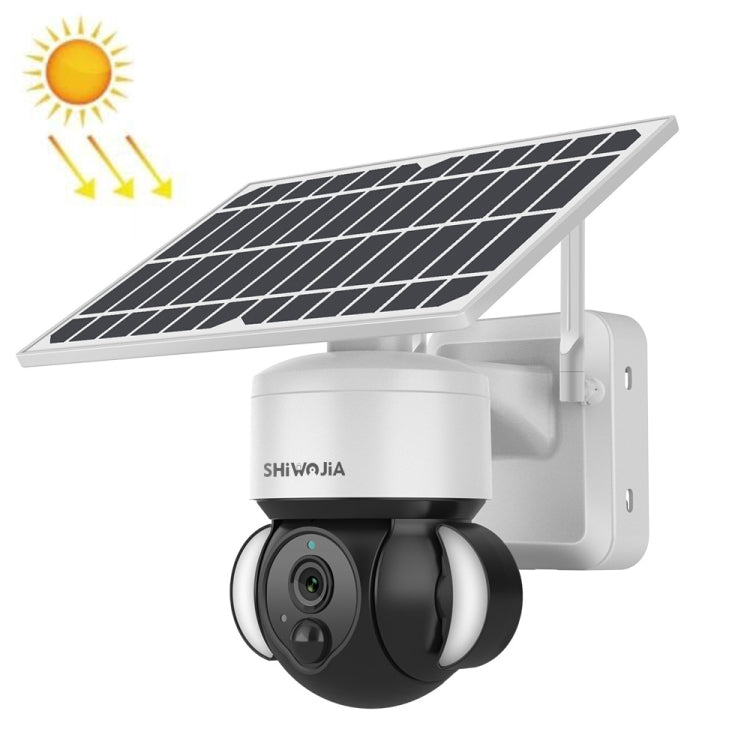 SHIWOJIA IP66 Waterproof WiFi Solar Dome IP Camera,  Support Two-way Audio & PIR Motion Detection & Night Vision & TF Card(1080P Graffiti Solar WiFi Version)