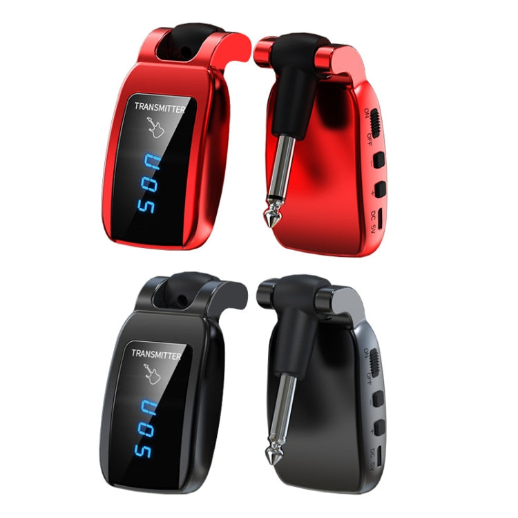 U12DX  6.35mm Jack Wireless Guitar Transmitter Receiver Rechargeable Adapter(Red)