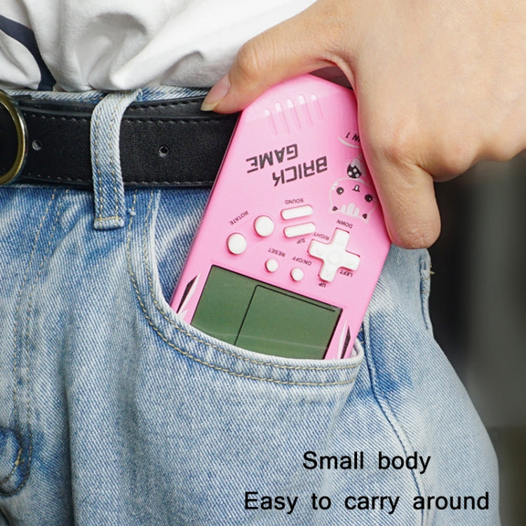 Large Screen Retro Children Handheld Game Console(Pink)