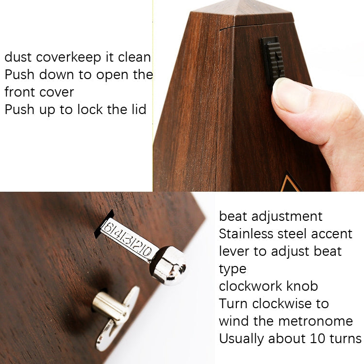 FRIEND Tower Mechanical Terrace Piano Guitar Violin Universal Rhythm Instrument(Tower Ebony Color)