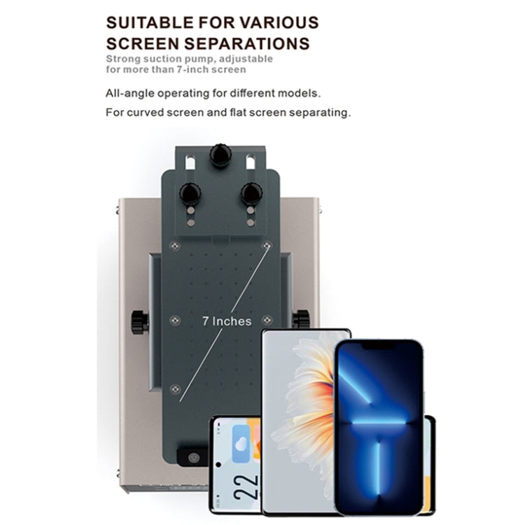 BAKU BA949C Heated 360-degree Rotating Fast LCD Screen Splitter(US Plug 110V)